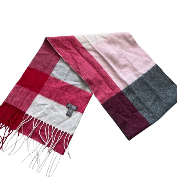 Charter club 100% cashmere scarf multicolored plaid - Picture 1 of 3